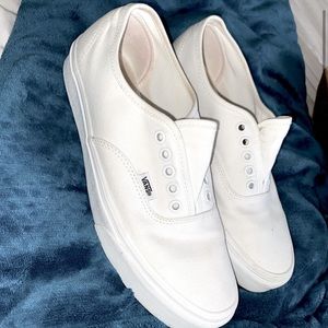 White Vans. Mens 8.5/Womens 10